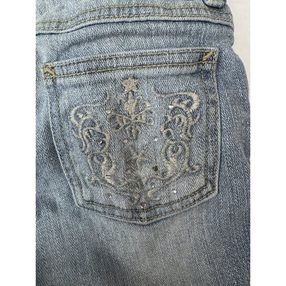 Vintage Y2K Vanilla Star Jorts Embellished Embroidered Low Rise Girls Size 7 - Picture 12 of 12